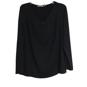 Soft Surroundings Long Sleeve‎ Black Shirt Women's Size Large